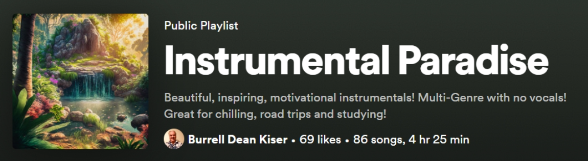 Cover van B.D. Kiser - Instrumental Paradise playlist